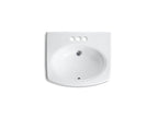 KOHLER K-2035-4-47 Pinoir 22" Oval Wall-Mount Bathroom Sink With Glazed Underside - Almond