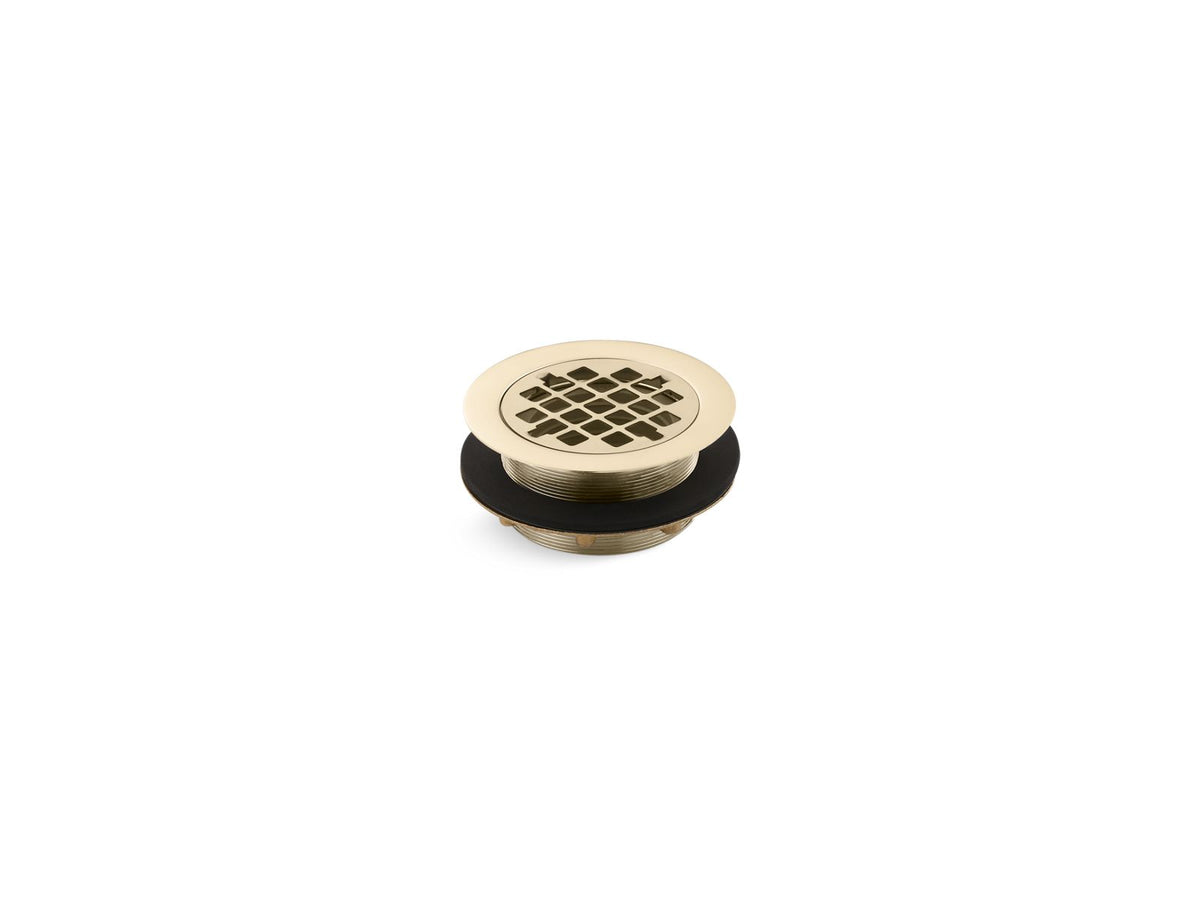 KOHLER K-9132-AF Round Shower Drain For Use With Plastic Pipe, Gasket Included - Vibrant French Gold