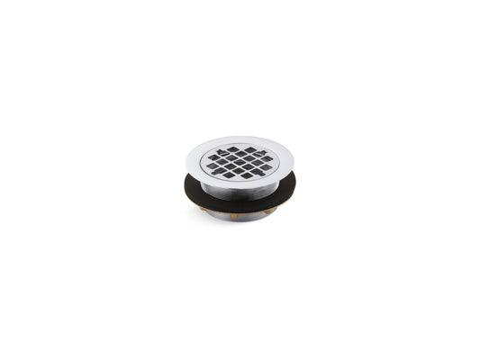 KOHLER K-9132-CP Round Shower Drain For Use With Plastic Pipe, Gasket Included In Polished Chrome