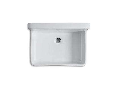 KOHLER K-12781-0 Gilford 30" X 22" Bracket-Mount Scrub-Up/Plaster Sink With Single Faucet Hole - White