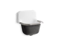 KOHLER K-6718-0 Bannon 22-1/4" X 18-1/4" Wall-Mount Or P-Trap Mount Service Sink With Rim Guard And Blank Back - White