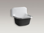 KOHLER K-6719-0 Bannon 24" X 20-1/4" Wall-Mount Or P-Trap Mount Service Sink With Rim Guard And Blank Back - White