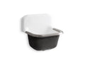 KOHLER K-6719-0 Bannon 24" X 20-1/4" Wall-Mount Or P-Trap Mount Service Sink With Rim Guard And Blank Back - White