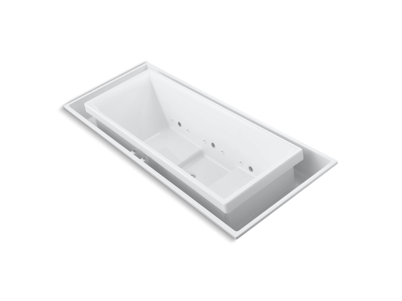 KOHLER K-1166-C1-0 Sok 104" X 41" Drop-In Effervescence Bath With Chromatherapy And Center Drain - White