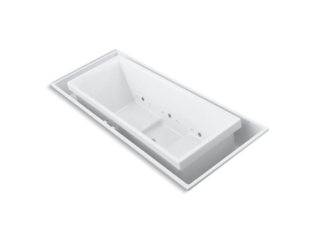 KOHLER K-1166-C1-0 Sok 104" X 41" Drop-In Effervescence Bath With Chromatherapy And Center Drain - White