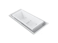 KOHLER K-1166-C1-0 Sok 104" X 41" Drop-In Effervescence Bath With Chromatherapy And Center Drain - White