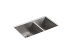 KOHLER K-3823-4-NA Vault 33" Top-/Undermount Double-Bowl Kitchen Sink - Stainless Steel