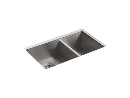 KOHLER K-3823-4-NA Vault 33" top-/undermount double-bowl kitchen sink - Stainless Steel