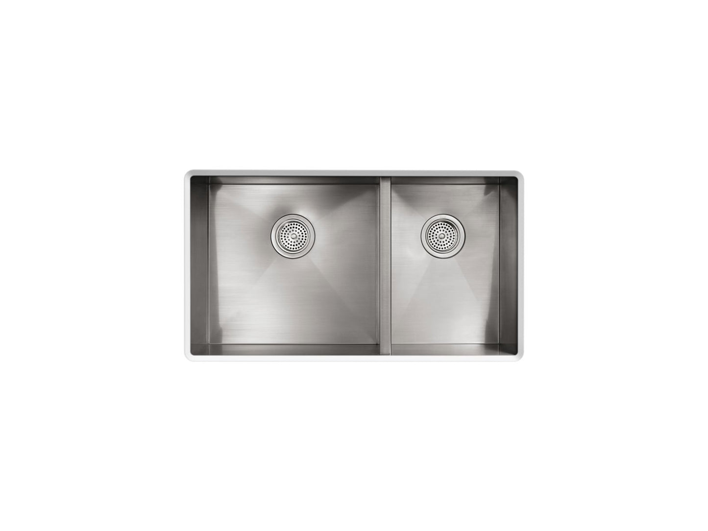 KOHLER K-3823-4-NA Vault 33" top-/undermount double-bowl kitchen sink - Stainless Steel