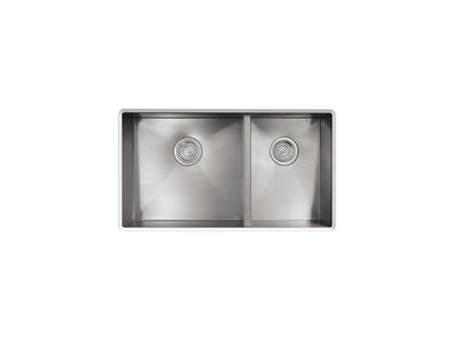 KOHLER K-3823-4-NA Vault 33" top-/undermount double-bowl kitchen sink - Stainless Steel