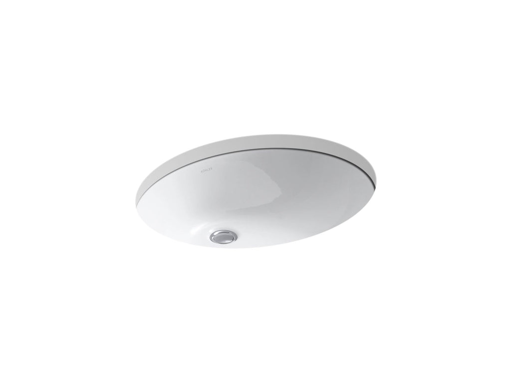 KOHLER K-2211-0 Caxton 21-1/4" Oval Undermount Bathroom Sink - White