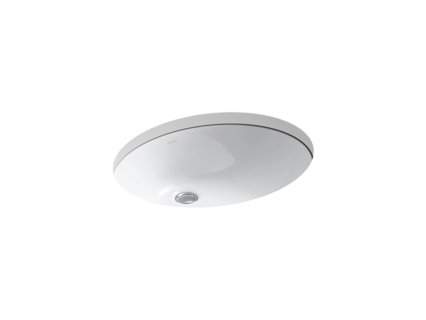 KOHLER K-2211-0 Caxton 21-1/4" oval undermount bathroom sink - White