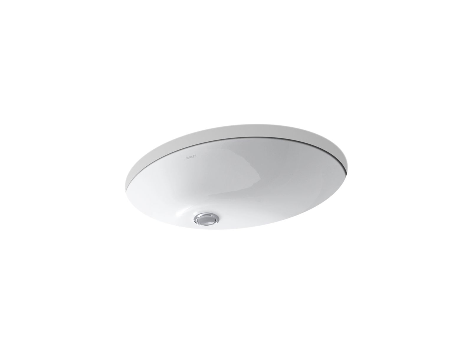 KOHLER K-2211-0 Caxton 21-1/4" Oval Undermount Bathroom Sink - White