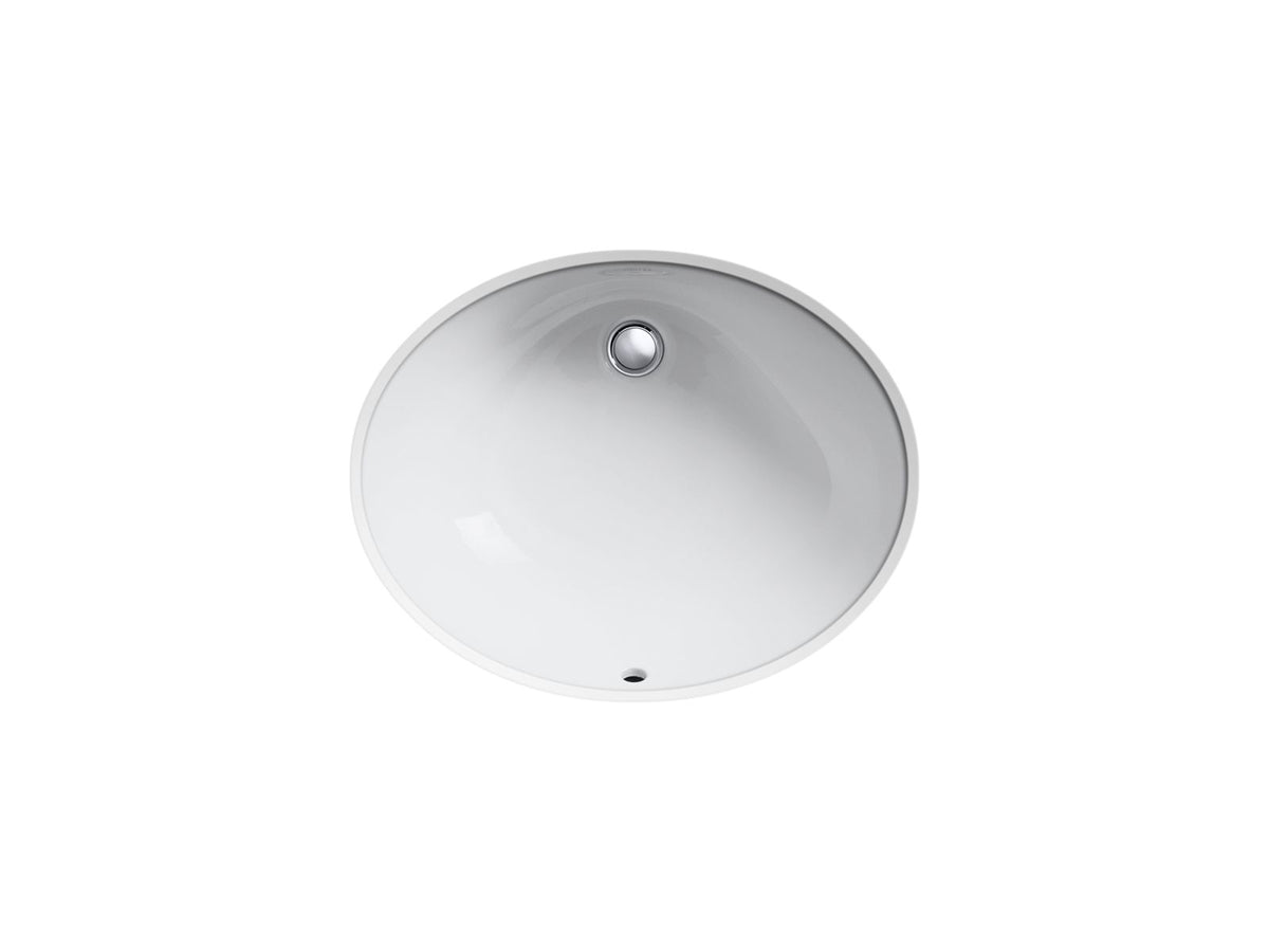 KOHLER K-2211-0 Caxton 21-1/4" Oval Undermount Bathroom Sink - White