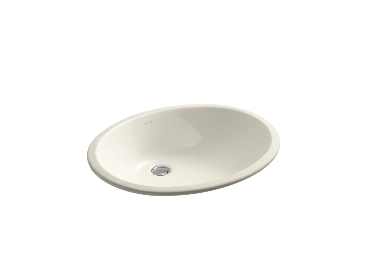 KOHLER K-2211-96 Caxton 21-1/4" Oval Undermount Bathroom Sink In Biscuit