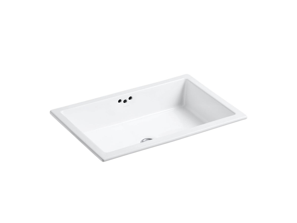 KOHLER K-2297-0 Kathryn 24" Rectangular Undermount Bathroom Sink - White