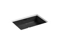 KOHLER K-2297-G-7 Kathryn 24" Rectangular Undermount Bathroom Sink With Glazed Underside In Black Black
