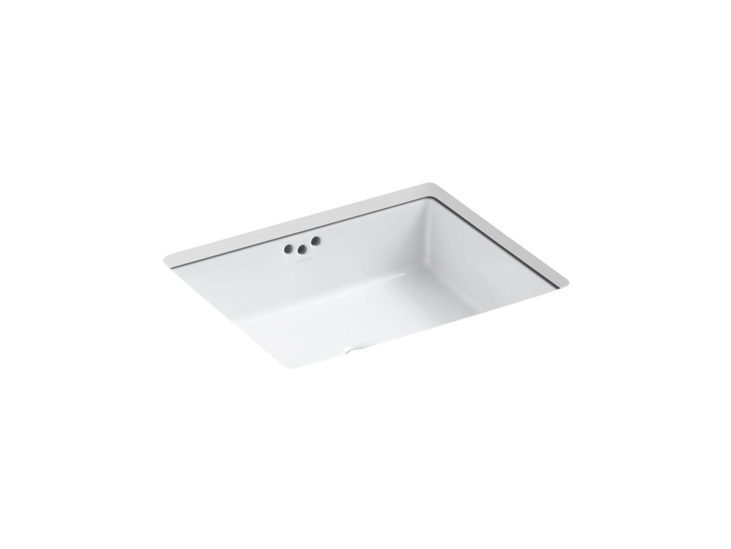 KOHLER K-2330-0 Kathryn 19-3/4" Rectangular Undermount Bathroom Sink In White