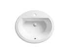 KOHLER K-2699-1-0 Bryant 20-1/4" Oval Drop-In Bathroom Sink - White