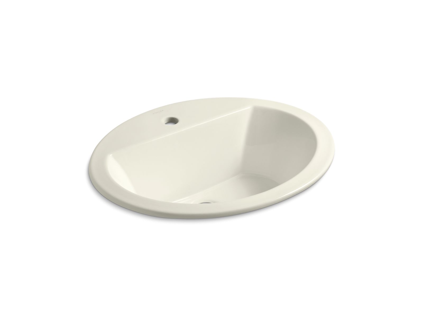 KOHLER K-2699-1-96 Bryant 20-1/4" Oval Drop-In Bathroom Sink - Biscuit