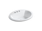 KOHLER K-2699-4-7 Bryant 20-1/4" Oval Drop-In Bathroom Sink - Black Black