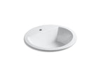 KOHLER K-2714-1-0 Bryant 19" Round Drop-In Bathroom Sink - White