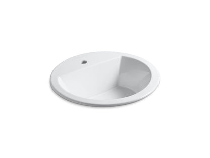 KOHLER K-2714-1-96 Bryant 19" round drop-in bathroom sink - Biscuit