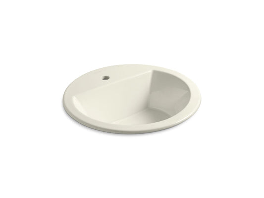 KOHLER K-2714-1-96 Bryant 19" Round Drop-In Bathroom Sink In Biscuit