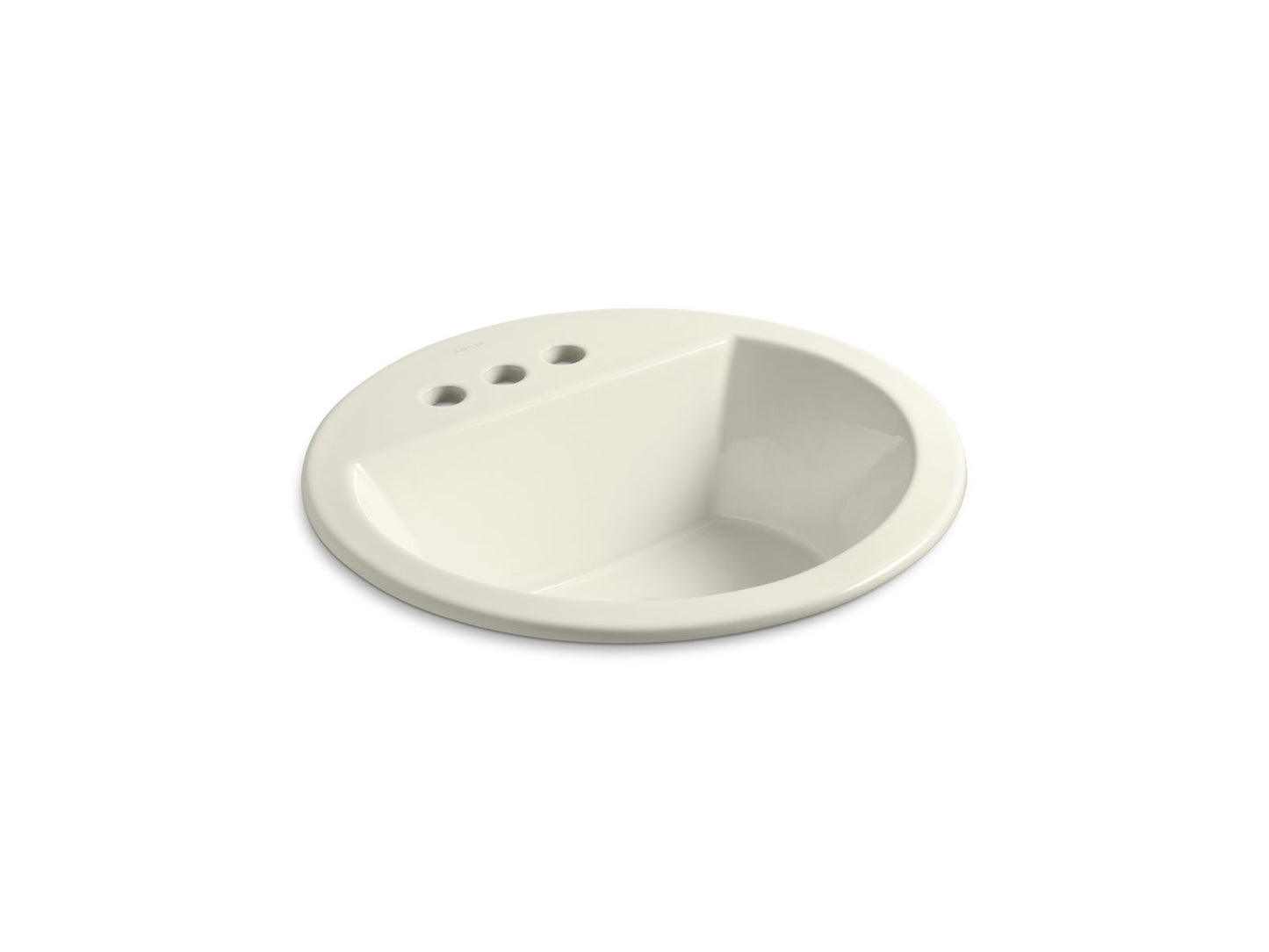 KOHLER K-2714-4-96 Bryant 19" Round Drop-In Bathroom Sink In Biscuit