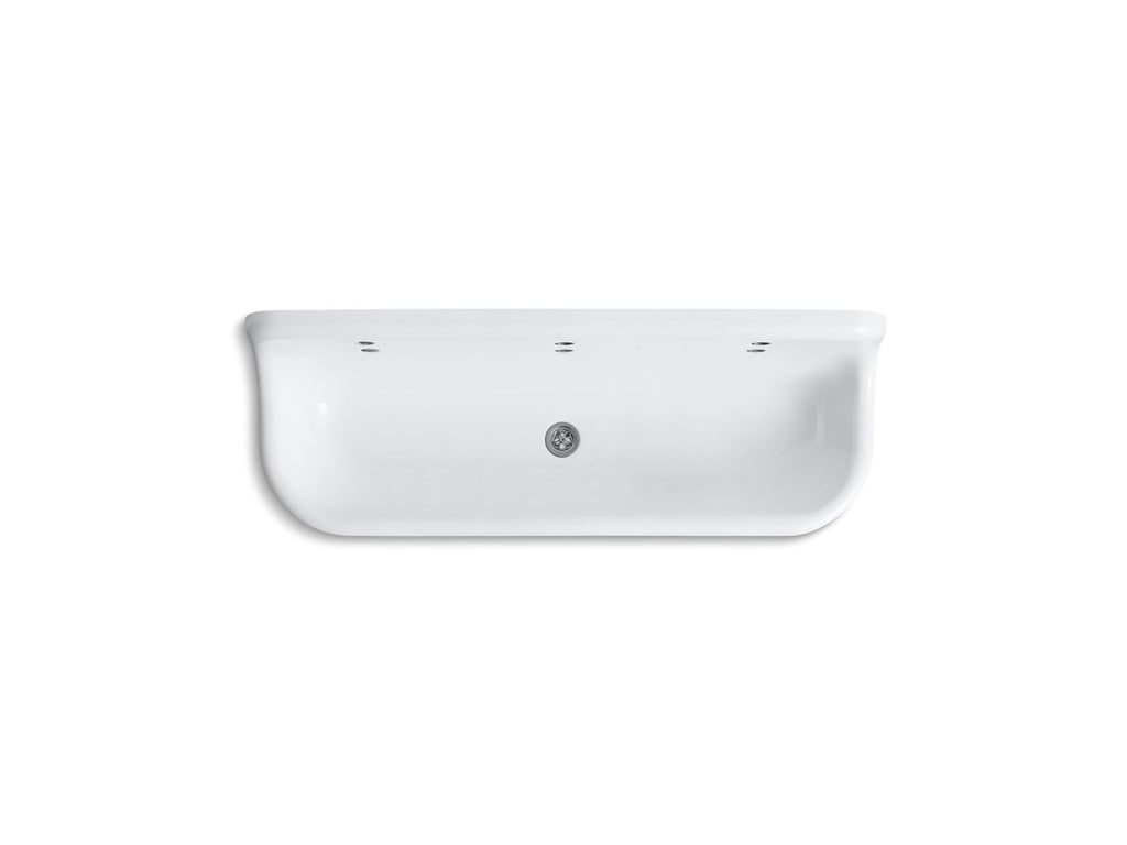 KOHLER K-3203-0 Brockway 60" Wall-Mount Utility Sink - White