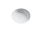 KOHLER K-2211-G-96 Caxton 21-1/4" Oval Undermount Bathroom Sink With Glazed Underside, No Overflow - Biscuit