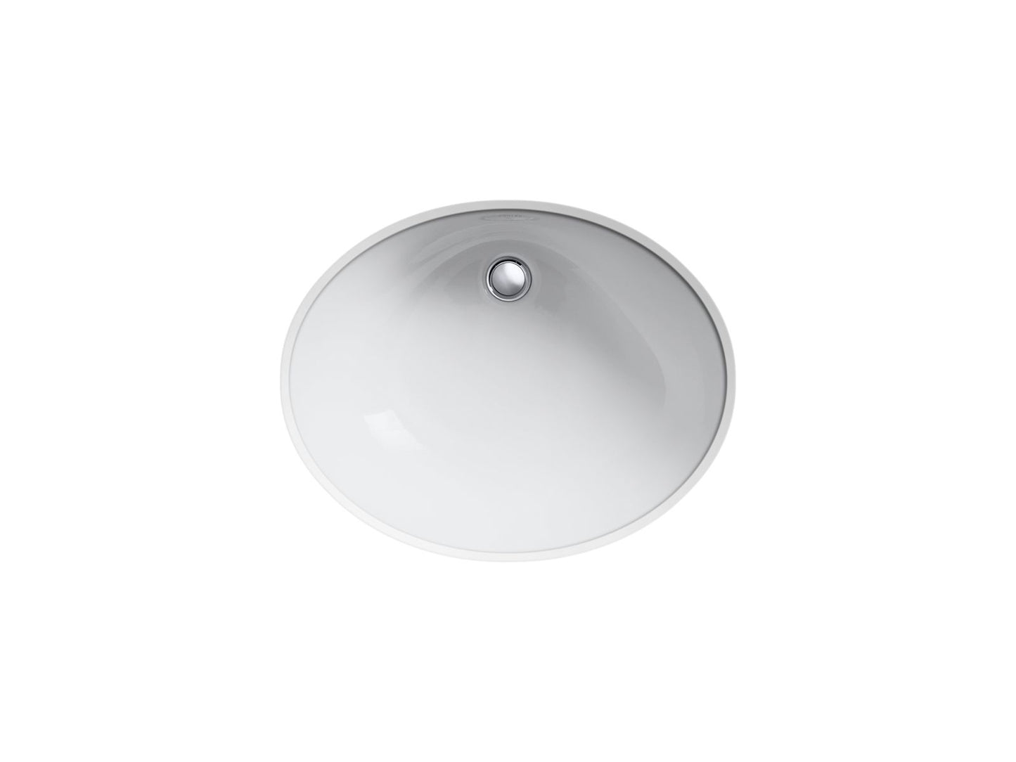 KOHLER K-2211-G-96 Caxton 21-1/4" oval undermount bathroom sink with glazed underside, no overflow - Biscuit