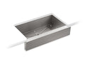 KOHLER K-3943-NA Vault 35-1/2" Undermount Single-Bowl Farmhouse Kitchen Sink - Stainless Steel