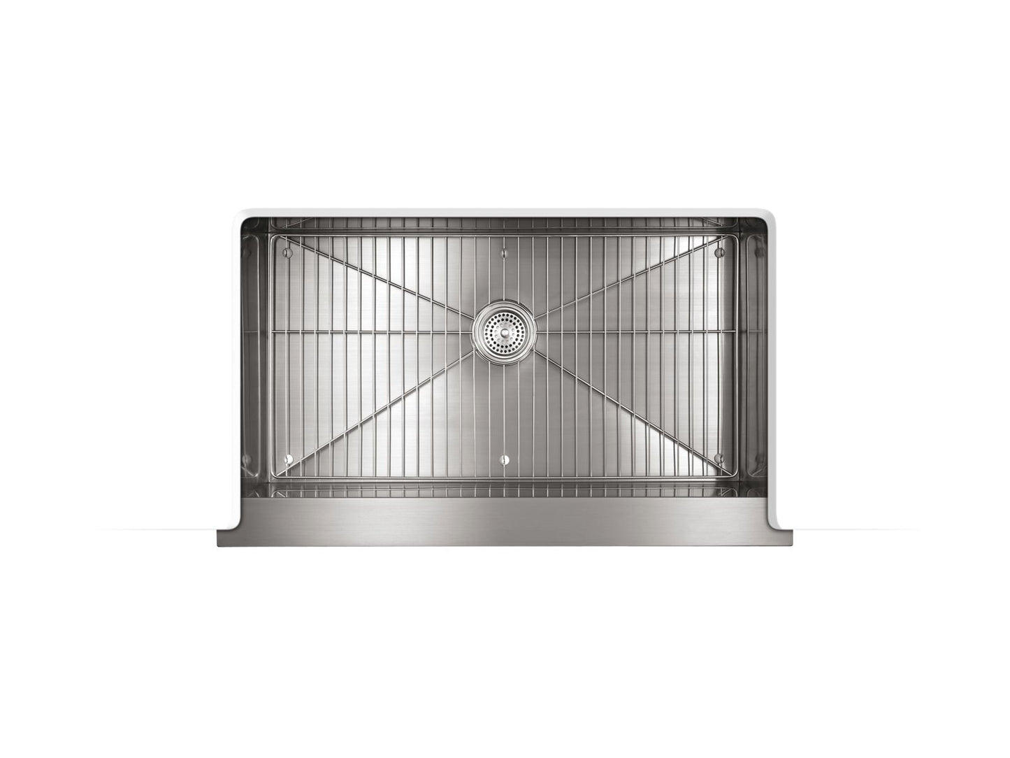KOHLER K-3943-NA Vault 35-1/2" undermount single-bowl farmhouse kitchen sink - Stainless Steel