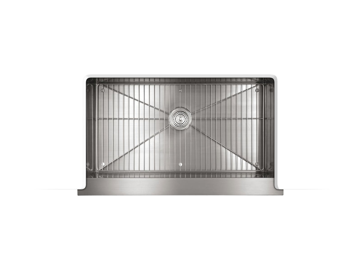 KOHLER K-3943-NA Vault 35-1/2" Undermount Single-Bowl Farmhouse Kitchen Sink - Stainless Steel
