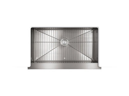 KOHLER K-3943-NA Vault 35-1/2" undermount single-bowl farmhouse kitchen sink - Stainless Steel