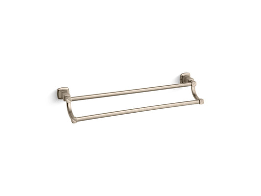 KOHLER K-16253-BV Margaux 24" Double Towel Bar In Vibrant Brushed Bronze