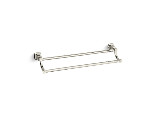 KOHLER K-16253-SN Margaux 24" Double Towel Bar In Vibrant Polished Nickel