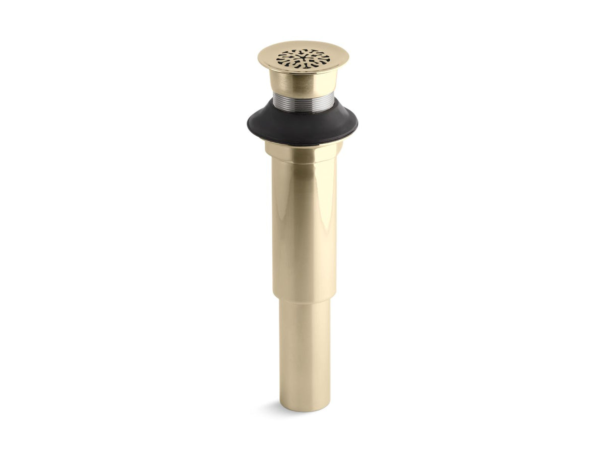 KOHLER K-7108-AF Decorative Grid Drain Without Overflow - Vibrant French Gold