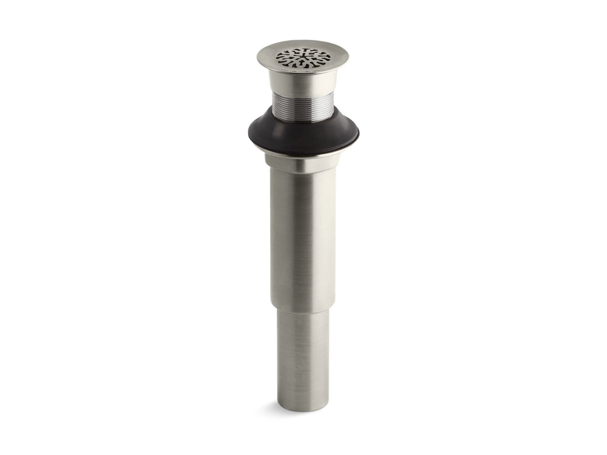KOHLER K-7108-BN Decorative Grid Drain Without Overflow - Vibrant Brushed Nickel