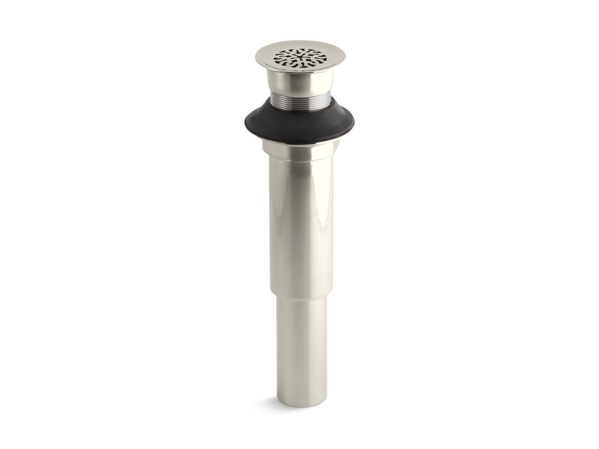 KOHLER K-7108-SN Decorative Grid Drain Without Overflow - Vibrant Polished Nickel