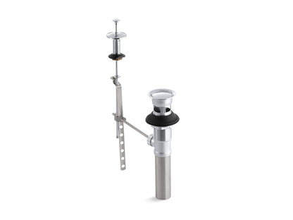 KOHLER K-7126-CP Standard Pop-Up Drain, Non-Exposed, With Lift Rod - Polished Chrome