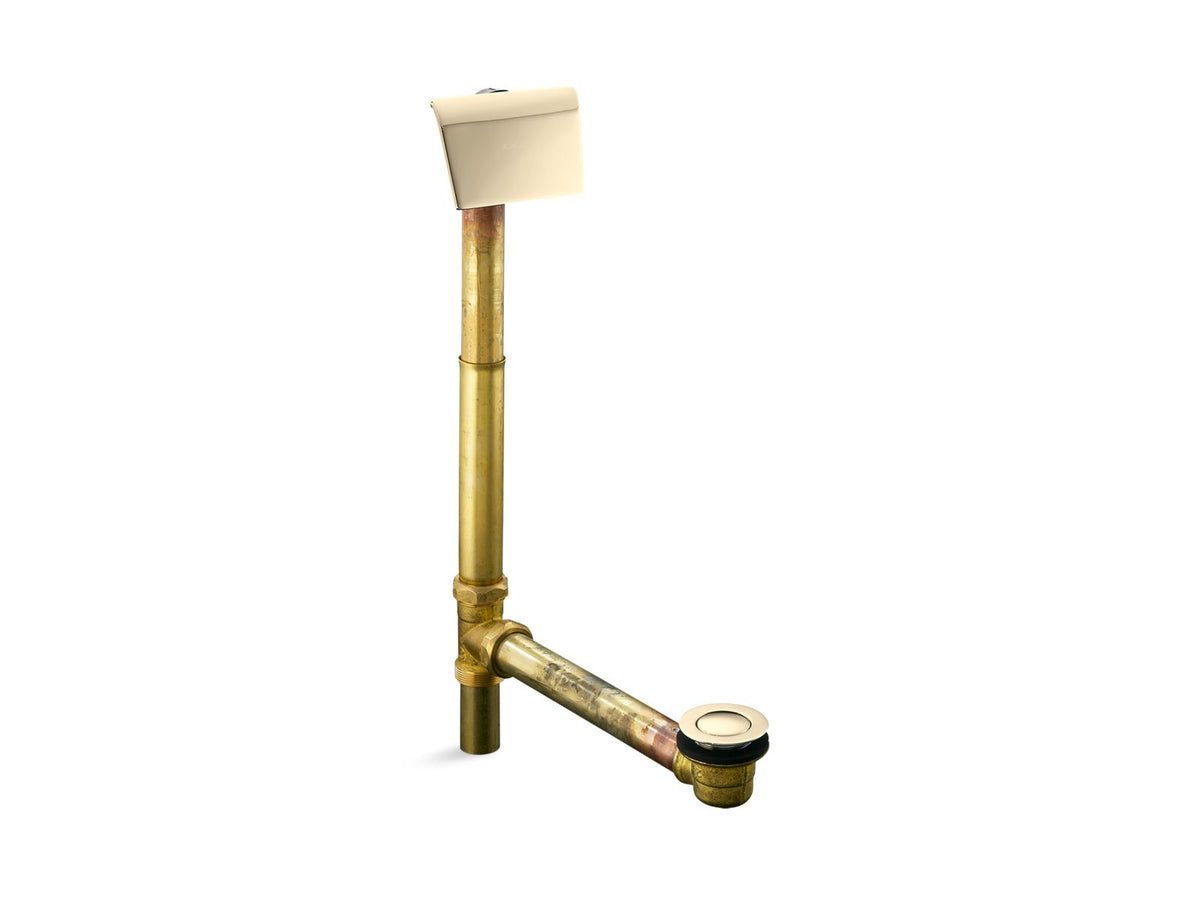 KOHLER K-7147-AF-AF Tea-For-Two 1-1/2" Contoured Pop-Up Drain And Overflow For Above- Or Through-The-Floor Installation - Vibrant French Gold