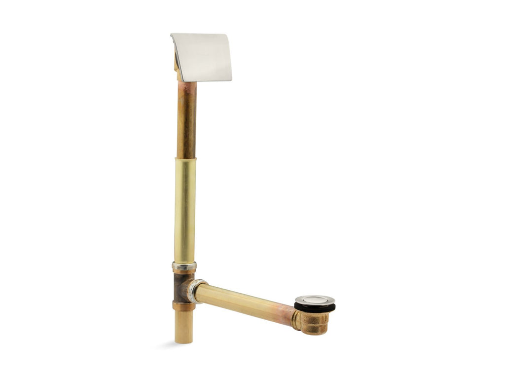 KOHLER K-7147-AF-BN Tea-For-Two 1-1/2" Contoured Pop-Up Drain And Overflow For Above- Or Through-The-Floor Installation - Vibrant Brushed Nickel