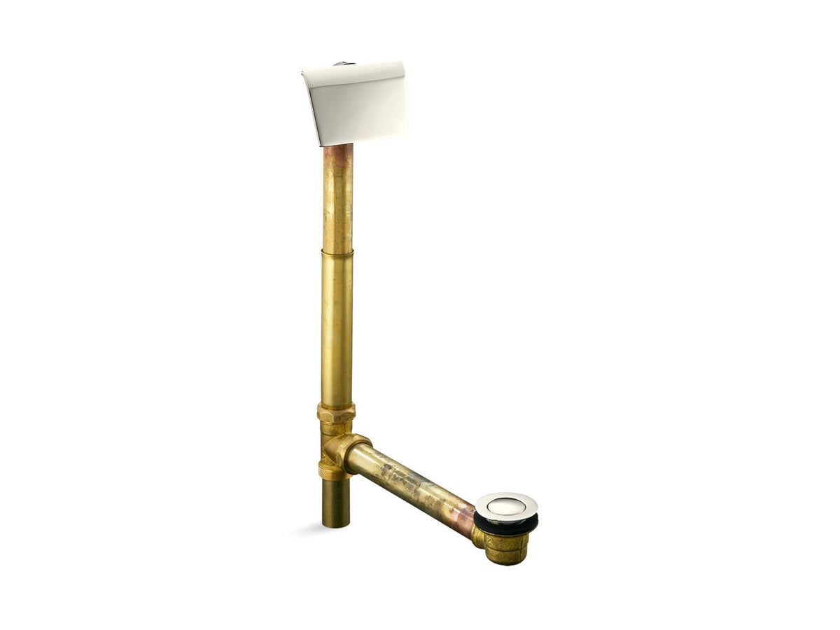 KOHLER K-7147-AF-SN Tea-For-Two 1-1/2" Contoured Pop-Up Drain And Overflow For Above- Or Through-The-Floor Installation - Vibrant Polished Nickel