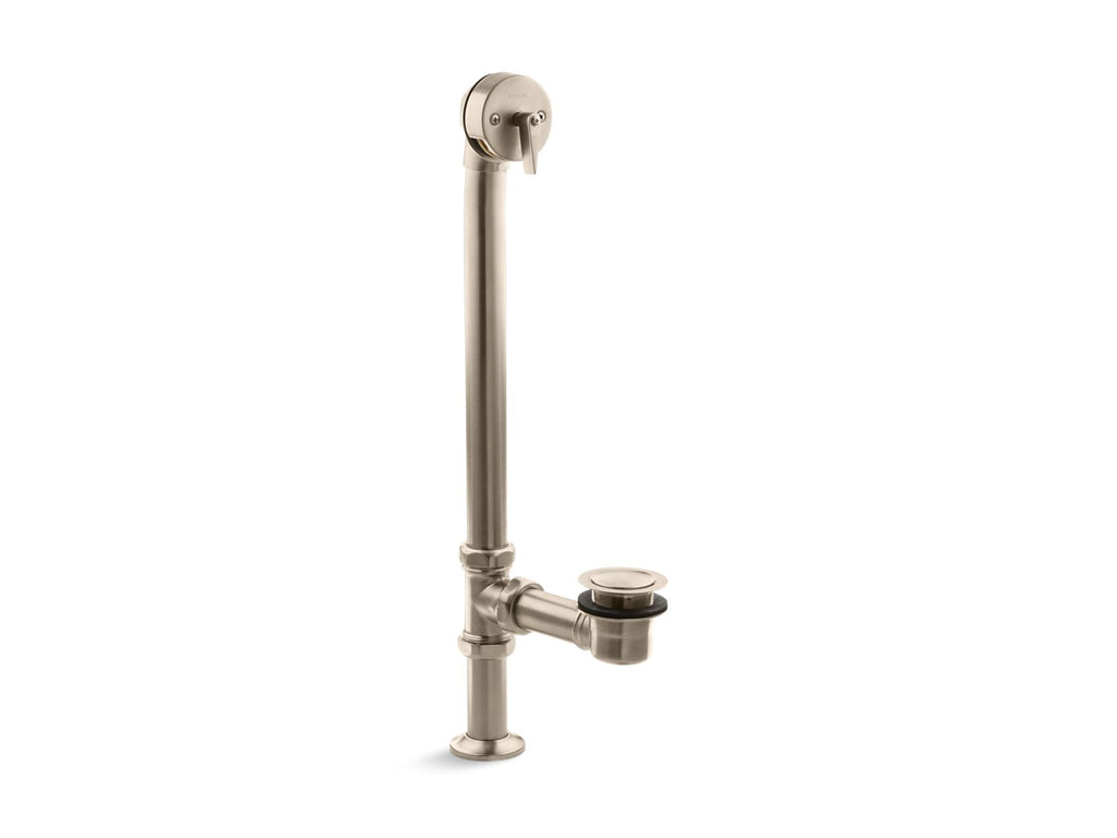 KOHLER K-7159-BV Artifacts 1-1/2" Pop-Up Bath Drain For Above- And Through-The-Floor Freestanding Bath Installations - Vibrant Brushed Bronze