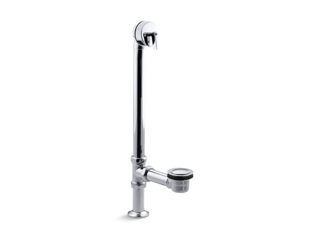 KOHLER K-7159-BL Artifacts 1-1/2" Pop-Up Bath Drain For Above- And Through-The-Floor Freestanding Bath Installations - Matte Black