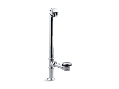 KOHLER K-7159-CP Artifacts 1-1/2" pop-up bath drain for above- and through-the-floor freestanding bath installations - Polished Chrome