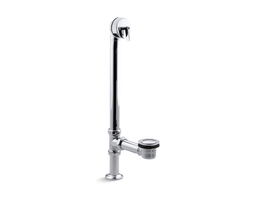 KOHLER K-7159-CP Artifacts 1-1/2" pop-up bath drain for above- and through-the-floor freestanding bath installations - Polished Chrome