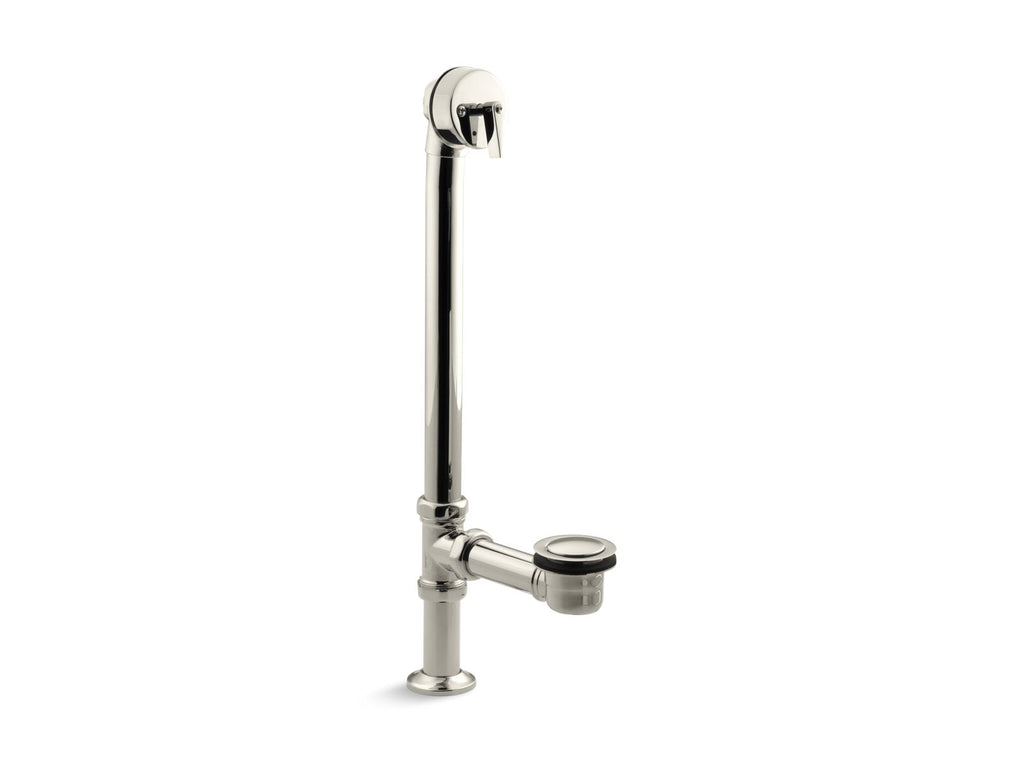 KOHLER K-7159-SN Artifacts 1-1/2" Pop-Up Bath Drain For Above- And Through-The-Floor Freestanding Bath Installations - Vibrant Polished Nickel